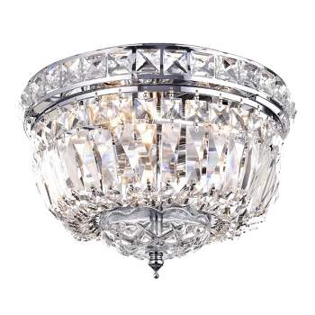 13" x 13" x 7" Landek Crystal Ceiling Lamp Clear - Warehouse Of Tiffany