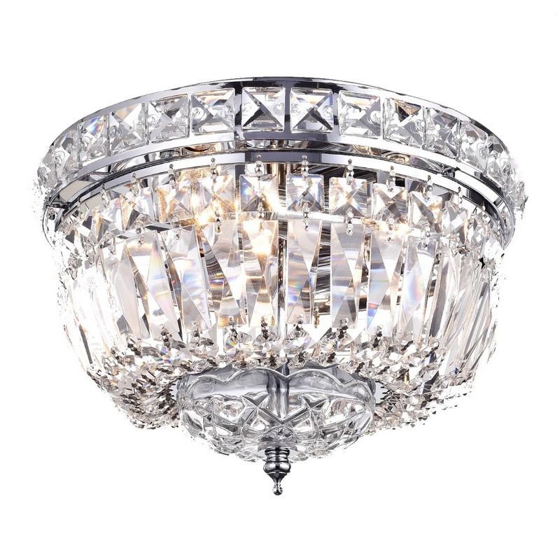13&#34; x 13&#34; x 7&#34; Landek Crystal Ceiling Lamp Clear - Warehouse Of Tiffany, 1 of 4