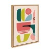 Kate and Laurel Sylvie Mid Century 5 Framed Canvas by Rachel Lee of My Dream Wall, 18x24, Natural - 2 of 4