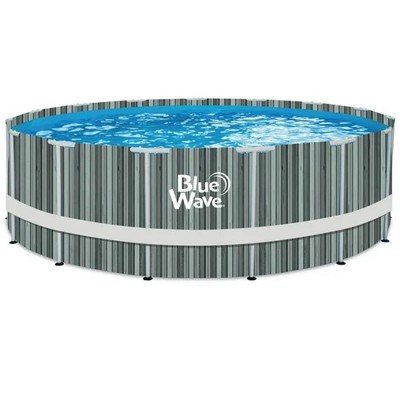 Blue Wave Aspen 15FT X 48IN Round Above Ground Swimming Pool Package with Cover