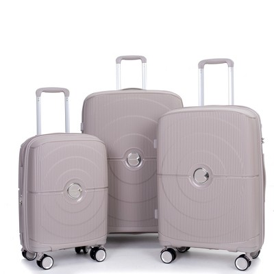 3 Pcs Hardshell Luggage Set, Abs Lightweight Spinner Suitcase With Tsa Lock  (20/24/28)-modernluxe : Target