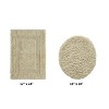 Lux Premium 100% Cotton Tufted Solid Reversible 2 Piece Bath Rug Set – Ultra-Soft, Water-Absorbent, Durable, Machine Washable Bathroom Rug - 2 of 4
