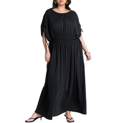Plus Size Dolman Sleeve Maxi Dress ...