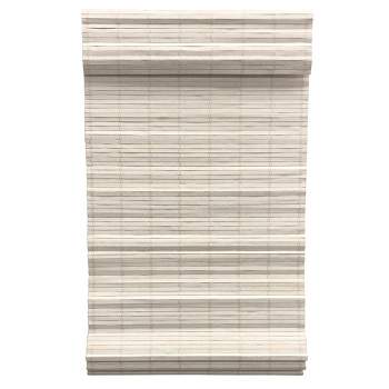 Radiance Brooklyn 23-in Cordless White Distressed Bamboo Roman Shade