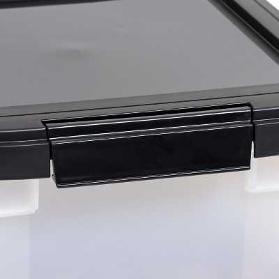 Clear Black 25 lb Airtight Plastic Pet Food Container