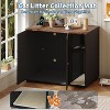 Cat Litter Box Enclosure Cabinet, Large Furniture Hider, Dog-Proof Design with Non-Slip Mat, Easy Assembly Cabinet for Home Use - 3 of 4