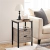 Yaheetech Wooden Bedside Table End Table with Open Shelf for Bedroom Living Room - 2 of 4