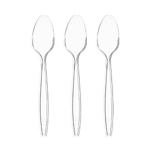 Smarty Had A Party Clear Plastic Disposable Spoons (1000 Spoons) - 1 of 3