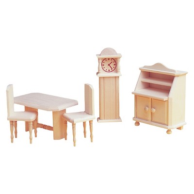 wooden doll furniture set