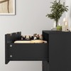 Gulches 63" Black 9-Drawer Dresser with Wavy Pattern Panels & Golden Handles - Large Deep Wooden Storage Cabinet - 3 of 4