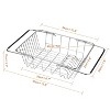 LunaLulinlk Stainless Steel Dish Drainer Plate Rack, Extendable Dish Drying Rack Basket for Fruits Vegetables Pots Bowls Plates and Kitchen Utensils - 2 of 4