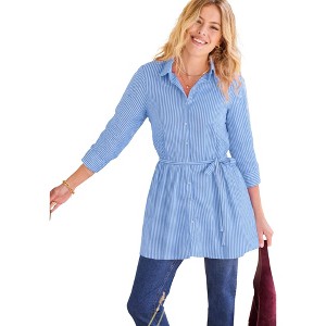 Woman Within Perfect Pocket Long Shirt - 1 of 3