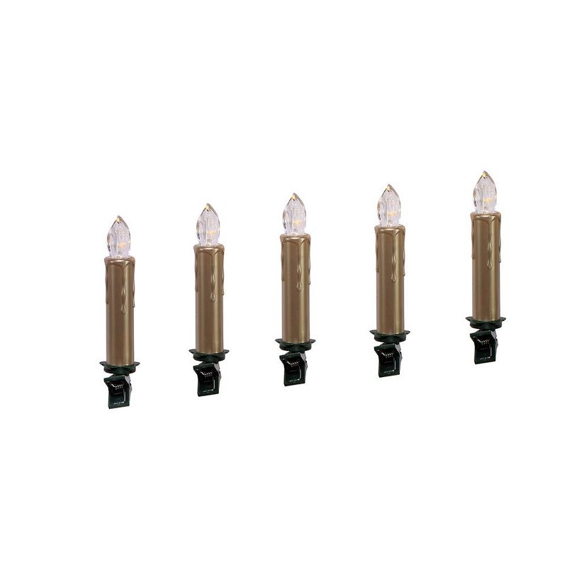 Kurt Adler Battery-Operated Taper LED Candle with Clips, 5 Piece Set, 2 of 4
