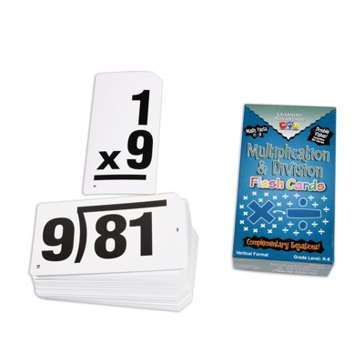 Learning Advantage Double-Value Vertical Flash Cards, Multiplication & Division Set, Set of 81