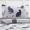 Tadpoles Grey Cats Animal Pom pom Trimmed Quilt Set, with 1 Twin Size Quilt, and 1 Standard Sham - 4 of 4