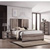 1pc Contemporary Chest Five Drawers Metal knobs Brown Gray Finish Bedroom Wooden Furniture - 4 of 4