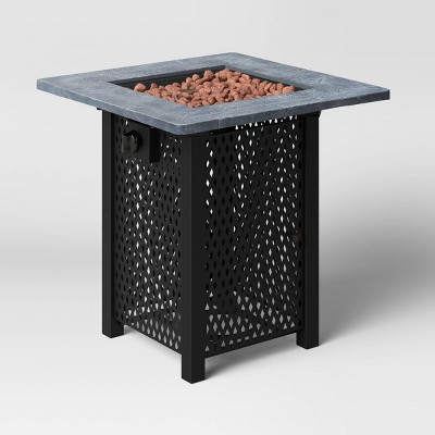 Photo 1 of 30" Square Lattice Outdoor LP Fire Pit - Threshold™----FACTORY SEALED---DAMAGED BOX