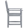 vidaXL 8-Piece Patio Chair Set, Durable Solid Acacia Wood, Gray, Weather-Resistant, Ideal for Outdoor Activities, Easy to Clean Surface - 4 of 4
