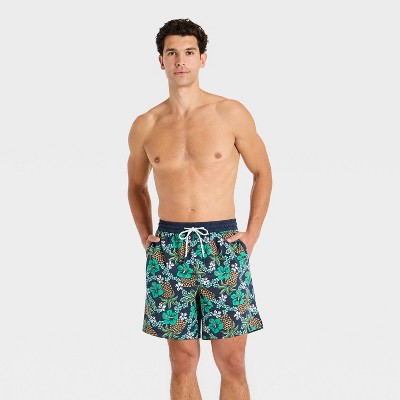 Мужские брюки Goodfellow & Co x Reyn Spooner Men's 7" Swim Trunks - Goodfellow & Co™ x Reyn Spooner Navy Blue L — фото 3