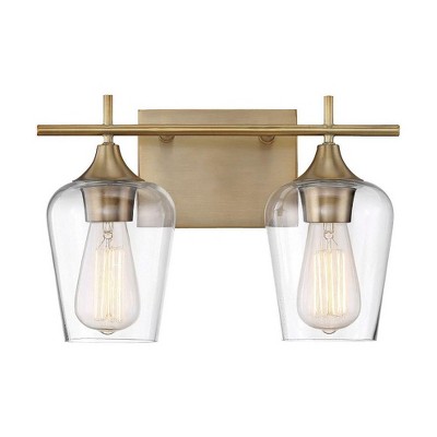 Savoy House Octave 2 - Light Vanity in  Warm Brass