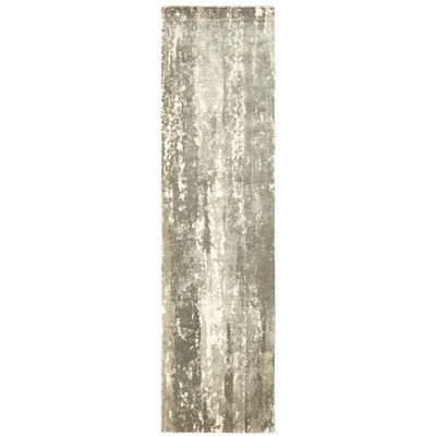 Oriental Weavers Formations 70006 Grey/ Ivory Indoor Area Rug - 2'6" x 10'