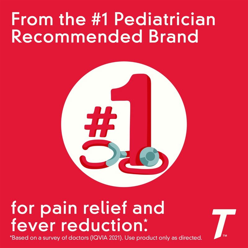 Tylenol Children&#39;s Acetaminophen Dye-Free Pain Relieving Liquid - Cherry - 8 fl oz, 5 of 10