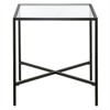 Black Bronze Side Table with Glass Tabletop - Henn&Hart - 4 of 4