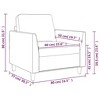 vidaXL Black Faux Leather Sofa Chair - Sturdy Metal Frame - Comfortable Padded Seat and Armrest - Modern Design - 4 of 4