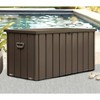 WELLFOR 150 gal Outdoor Waterproof Storage Steel Deck Box Dark Brown - 2 of 4