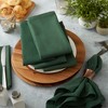 Design Imports  Solid Cotton Napkin Set 6 Piece, Dark Green, 20X20" - 3 of 4