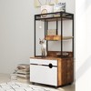 LOVMOR Cat Litter Box Enclosures with Cat Tree Tower, Cat Furniture ,Cat Cabinet - 2 of 4