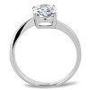 Slickblue Designer Solitaire Ring, Stainless Steel Band, Polished Finish, Clear CZ, Women’s Sizes 5–10 - 3 of 4