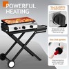 Karl Home 3 Burner Foldable Propane Griddle Rolling Flat Top Gas Grill with Wheels for Outdoor Cooking Camping - 4 of 4