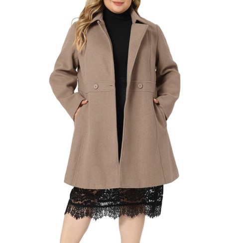 Agnes Orinda Women's Plus Size Coat Single Breasted Notched Lapel Elegant  Long Winter Coats : : Clothing, Shoes & Accessories