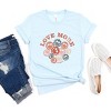 S.W.Smiley Love More Smiley Faces - Women's Short Sleeve Graphic T-Shirt - 2 of 4