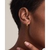 Molenia 18K Gold Hoop Earrings for Women, 925 Sterling Silver Square Minimalist Hoops Huggie, Chunky Hypoallergenic Fashion Earrings - 4 of 4