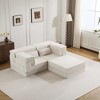 Whisen Modern Compression Loveseat, Convertible Floor Sofa Bed,DIY Boneless Modular Sectional Couch, No Assembly Required - 3 of 4