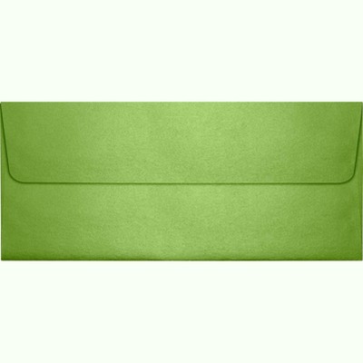 LUX 4 1/8" x 9 1/2" #10 80lbs. Square Flap Envelopes Fairway Metallic 5360-25-50