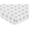 Sweet Jojo Designs Boy or Girl Gender Neutral Unisex Baby Fitted Crib Sheet Boho Hatch White and Black - 3 of 4
