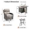 Gymojoy 7 Pieces Outdoor 6 Inch Sofa Swivel Chair with Fire Pit Table - 2 of 4