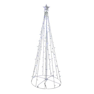 Northlight 5' Blue And White Led Lighted Twinkling Show Cone Christmas ...