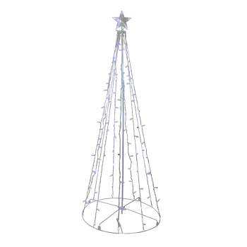 Northlight 5' Blue and White LED Lighted Twinkling Show Cone Christmas Tree Outdoor Decor
