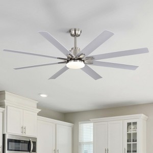 Large Industrial Smart Ceiling Fans with Lights and Remote & APP Control 8 ABS Blades 6-Speed Powerful DC Motor Reversible For Home/Commercial/Outdoor - 1 of 4