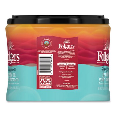 Folgers Simply Smooth Medium Roast Ground Coffee Canister