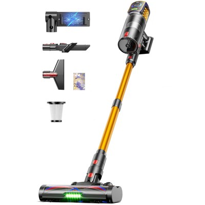 Itopfox Cordless Vacuum Cleaner with 48KPa Suction, 65Mins Runtime, Self-Standing, LED Display, Anti-Tangle Brush for Hardwood Floors, Carpet