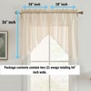 HLC.ME Sophia Floral Rod Pocket Lace Short Cafe Swags for Small Windows, Kitchens, and Basements - Set of 2 - 2 of 4