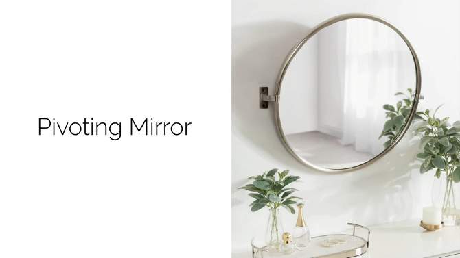 Kate and Laurel Taurus Pivot Wall Mirror, 2 of 9, play video