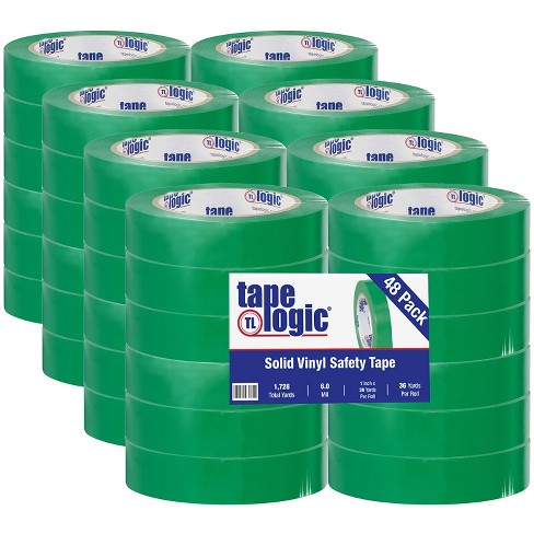 Tape Logic Solid Vinyl Safety Tape 6.0 Mil 1 x 36 yds Green 48/Case T9136G