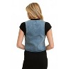 Women's Tie Front Vest - Cloud Ten - 3 of 4