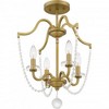 Quoizel Lighting Sunday 4 - Light Semi-Flush Mount in  Aged Brass - 3 of 4